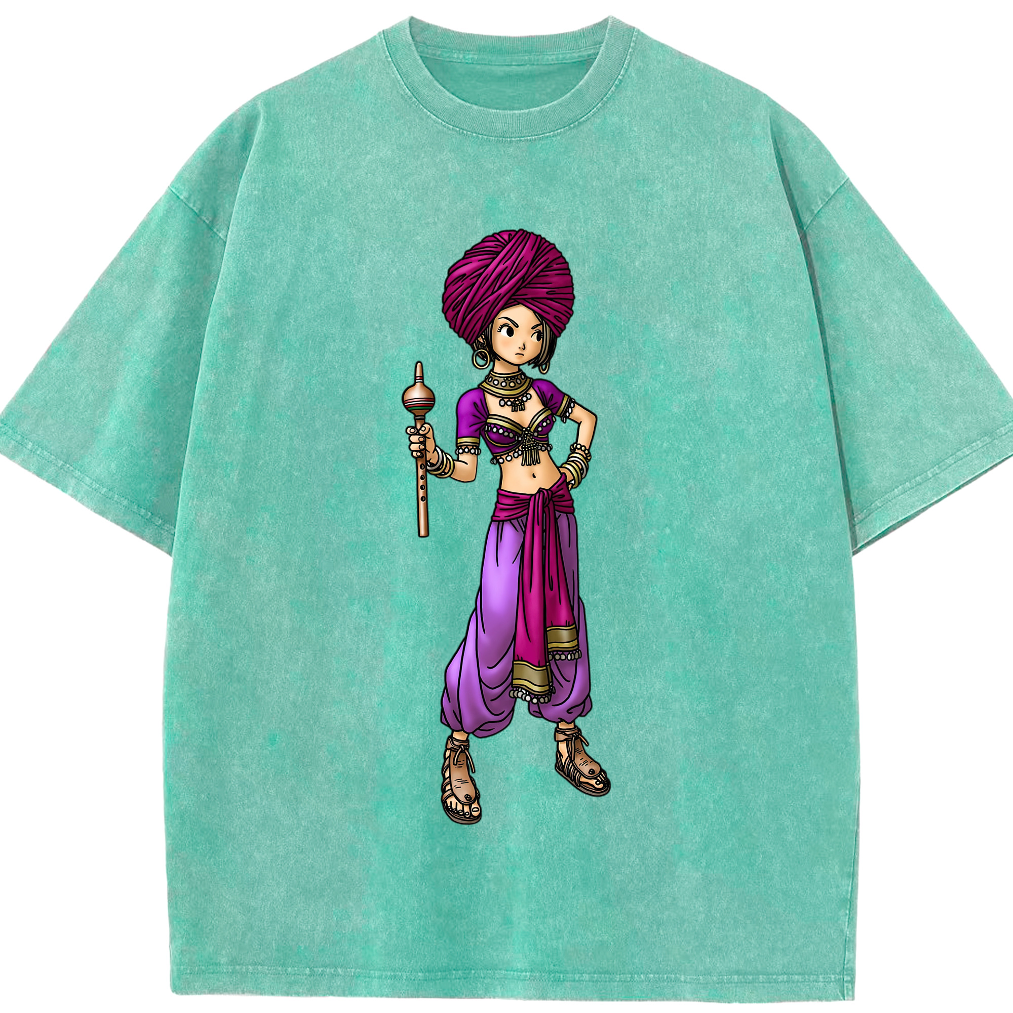 （画像用） ドラゴンクエスト Doragon Kuesuto Dragon Quest 綿100% ヴィンテージ風 半袖Tシャツ（フロントプリント）